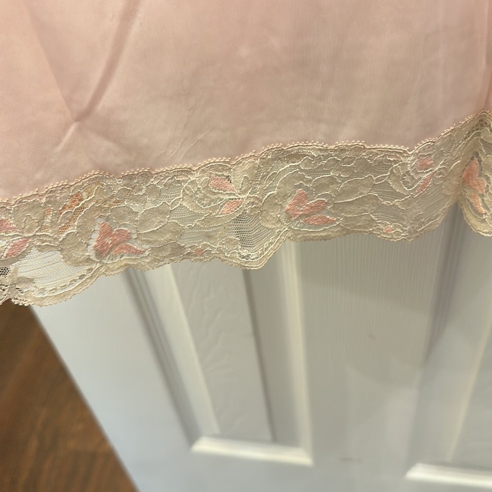 Vanity Fair vintage chemise slip size 38. Pink lace - Picture 3 of 9